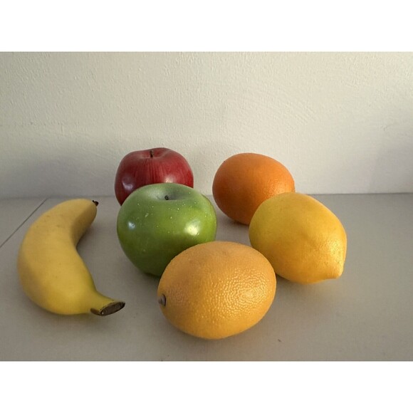 Set Of 6 Artificial Fruits Realistic Size Decor Display - Picture 8 of 9